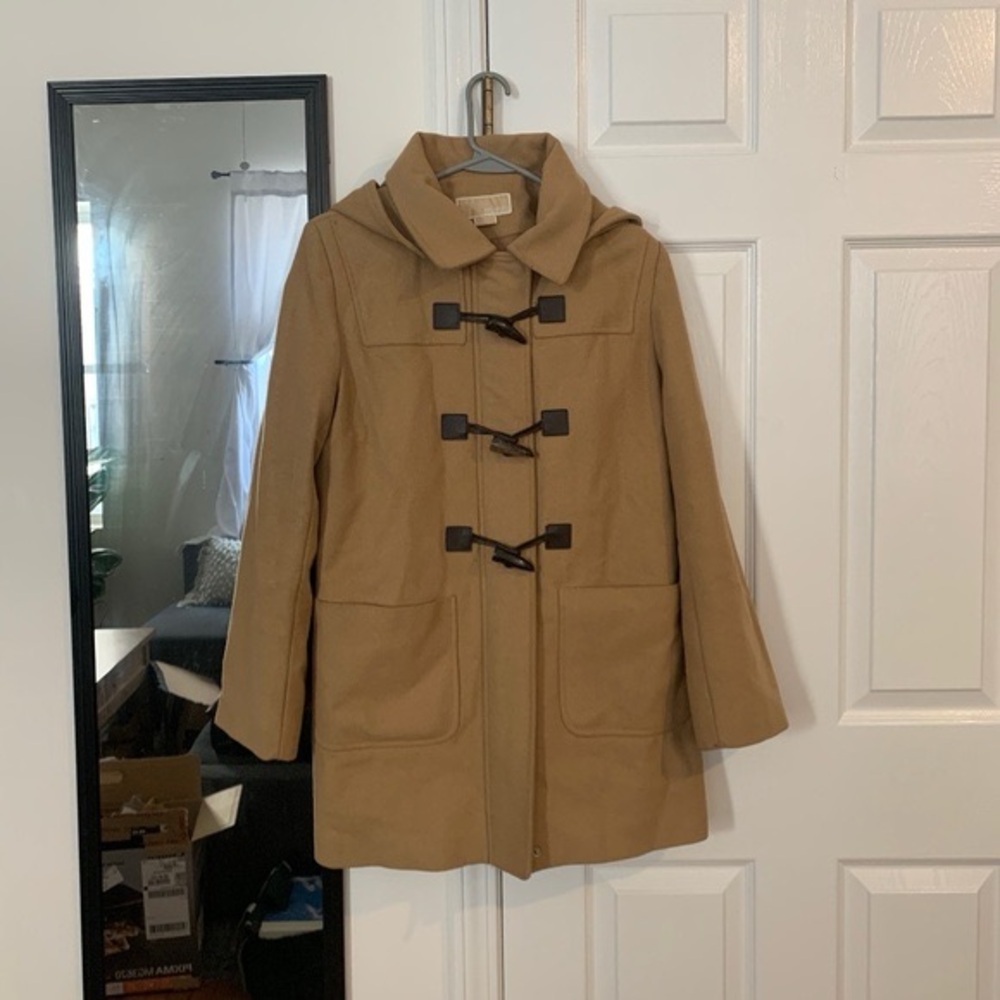 Michael Kors Tan Toggle Trench Coat